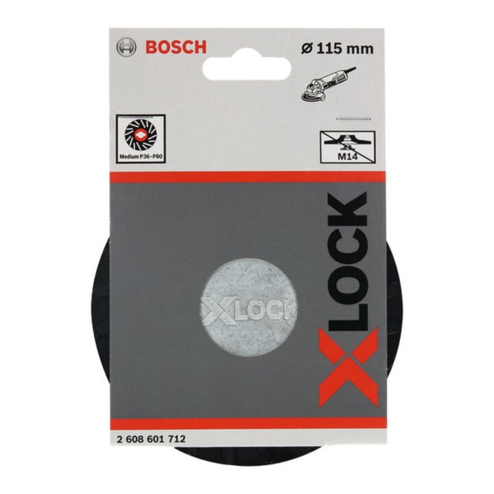 Bosch steunschijf X-LOCK 115 mm middelhard 13.300 tpm