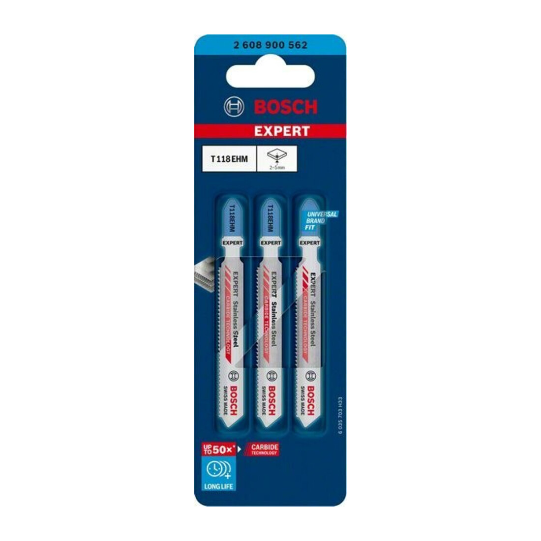 BOSCH Stichsägeblätter-Set, Bezeichnung: T118EHM-E