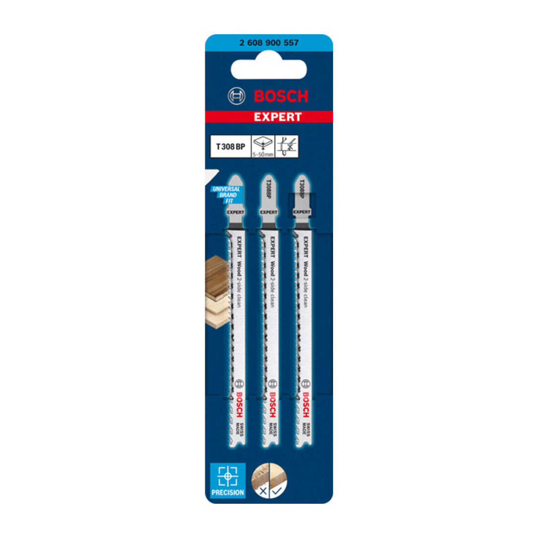 BOSCH Stichsägeblätter-Set, Bezeichnung: T308BP-E