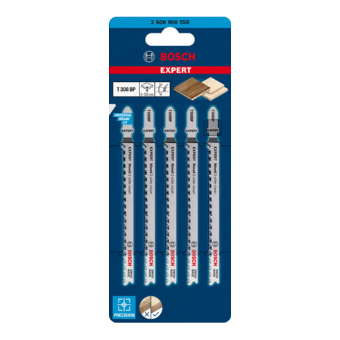 BOSCH Stichsägeblätter-Set, Bezeichnung: T308BP-E