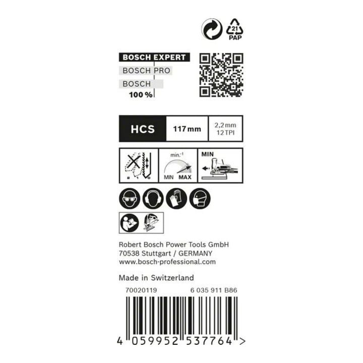 Bosch Stichsägeblatt a 25 Stück T 308 B