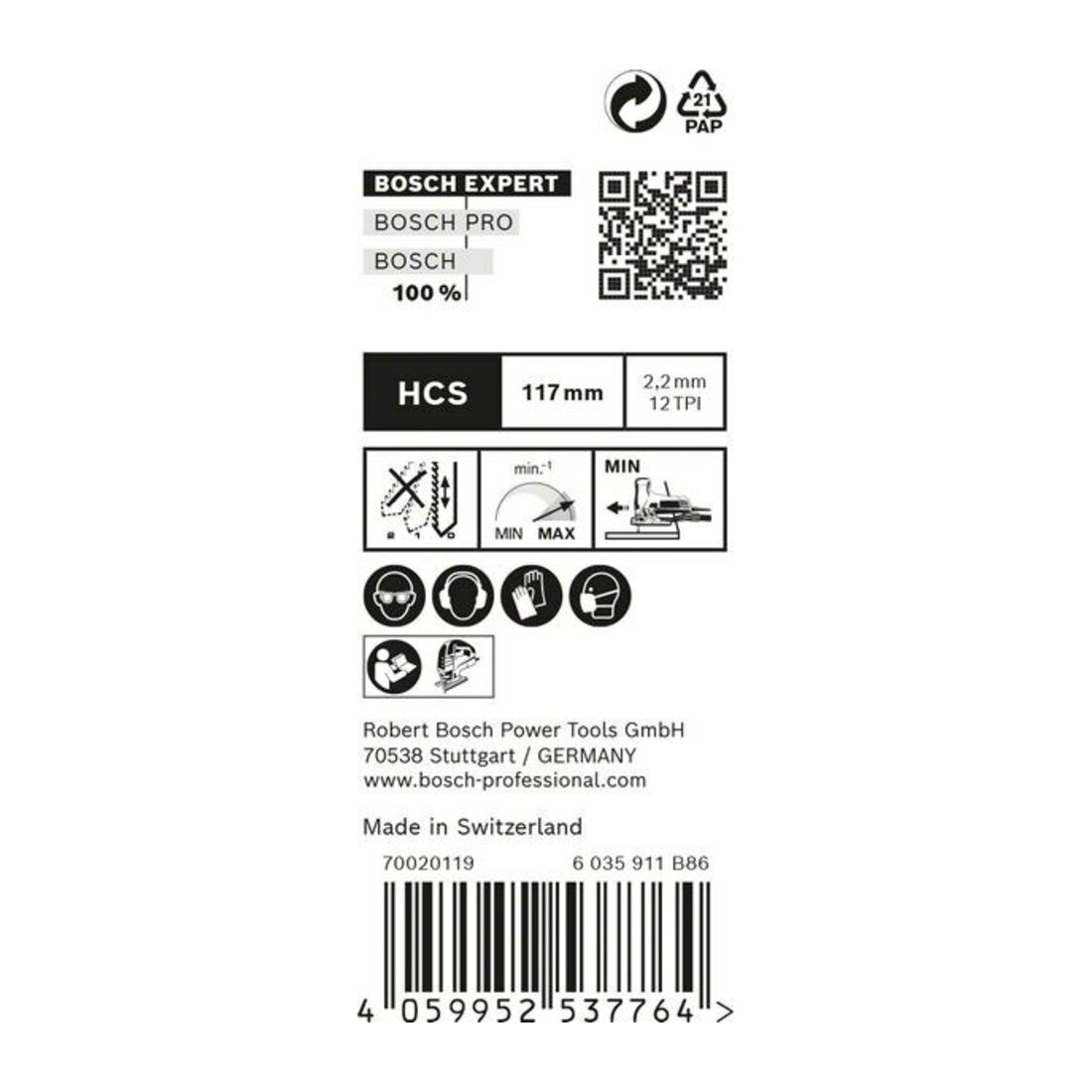 Bosch Stichsägeblatt a 25 Stück T 308 B