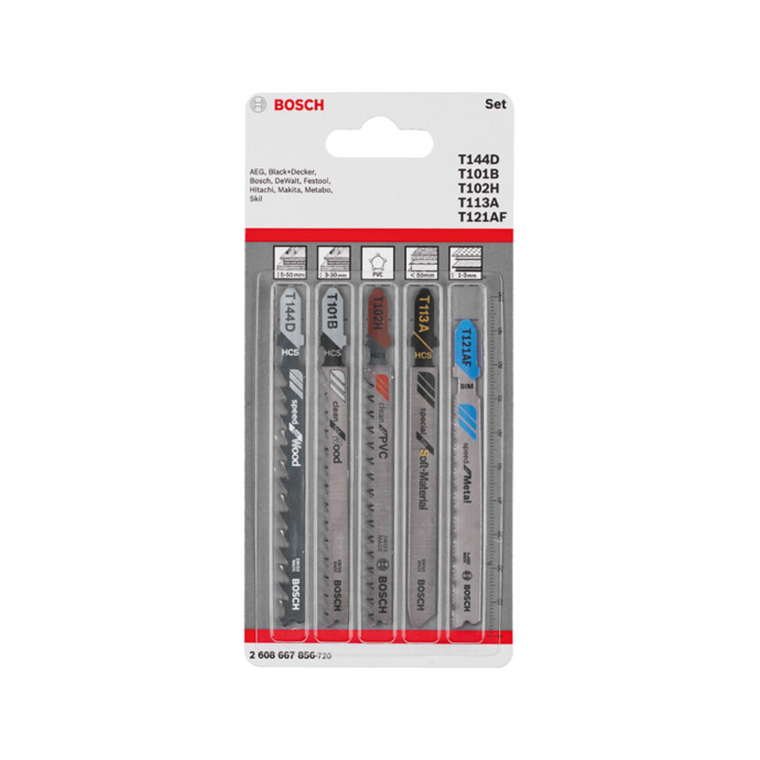 Bosch Stichsägeblatt-Set Allrounder 5-teilig