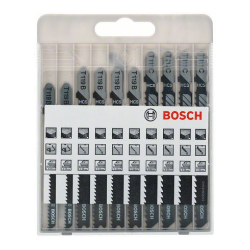 Bosch Stichsägeblatt-Set Basic for Wood, 10-teilig