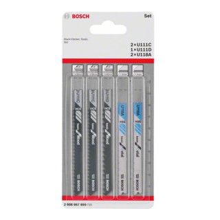 Bosch Stichsägeblatt-Set Basic for Wood and Metal 5-teilig Universalschaft