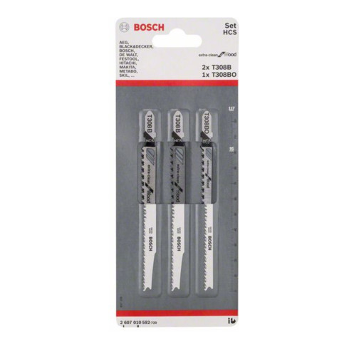 Bosch Stichsägeblatt-Set Extra-Clean for Wood 3-teilig