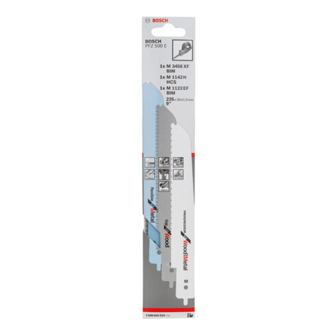 Bosch Stichsägeblatt-Set für Bosch-Multisäge 3-teilig für PFZ 500 E