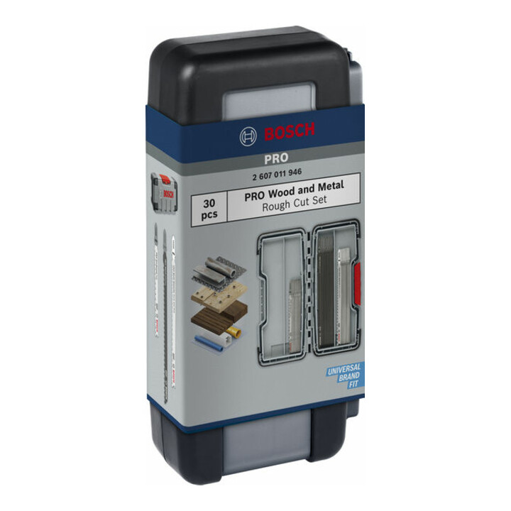 Bosch Stichsägeblatt Set PRO Wood and Metal Rough Cut 100mm 30-tlg.