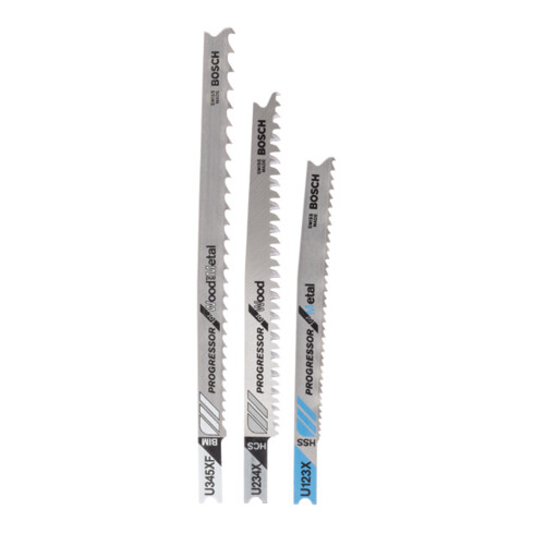 Bosch Stichsägeblatt-Set Progressor for Wood and Metal 3-teilig Universalschaft