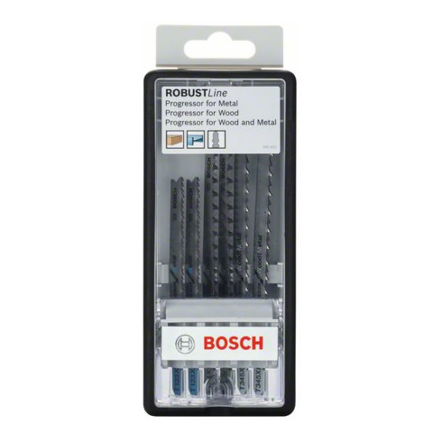 Bosch Stichsägeblatt-Set Robust Line Progressor T-Schaft 6-teilig