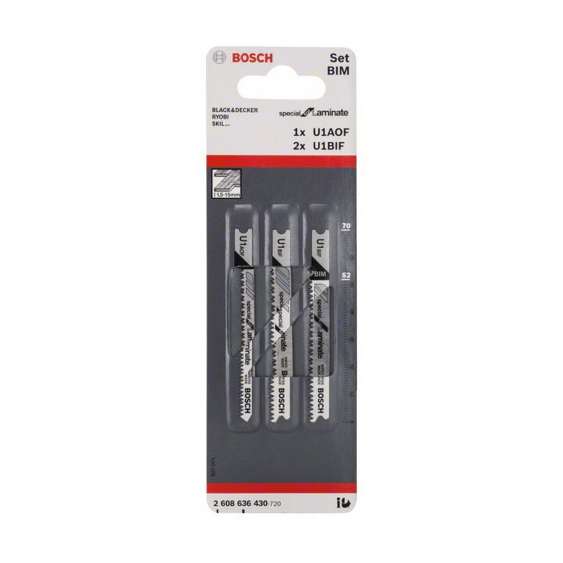 Bosch Stichsägeblatt-Set Special for Laminate 3-teilig Universalschaft