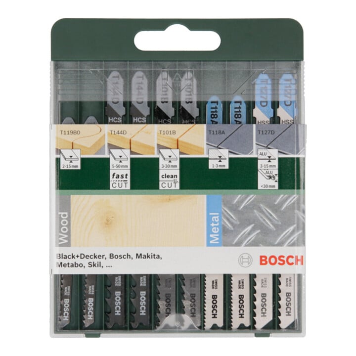 Bosch Stichsägeblatt-Set T-Schaft 10-tlg. 2x T 101 B/T 144 D/T 119 BO/T 118 A/T 127 D