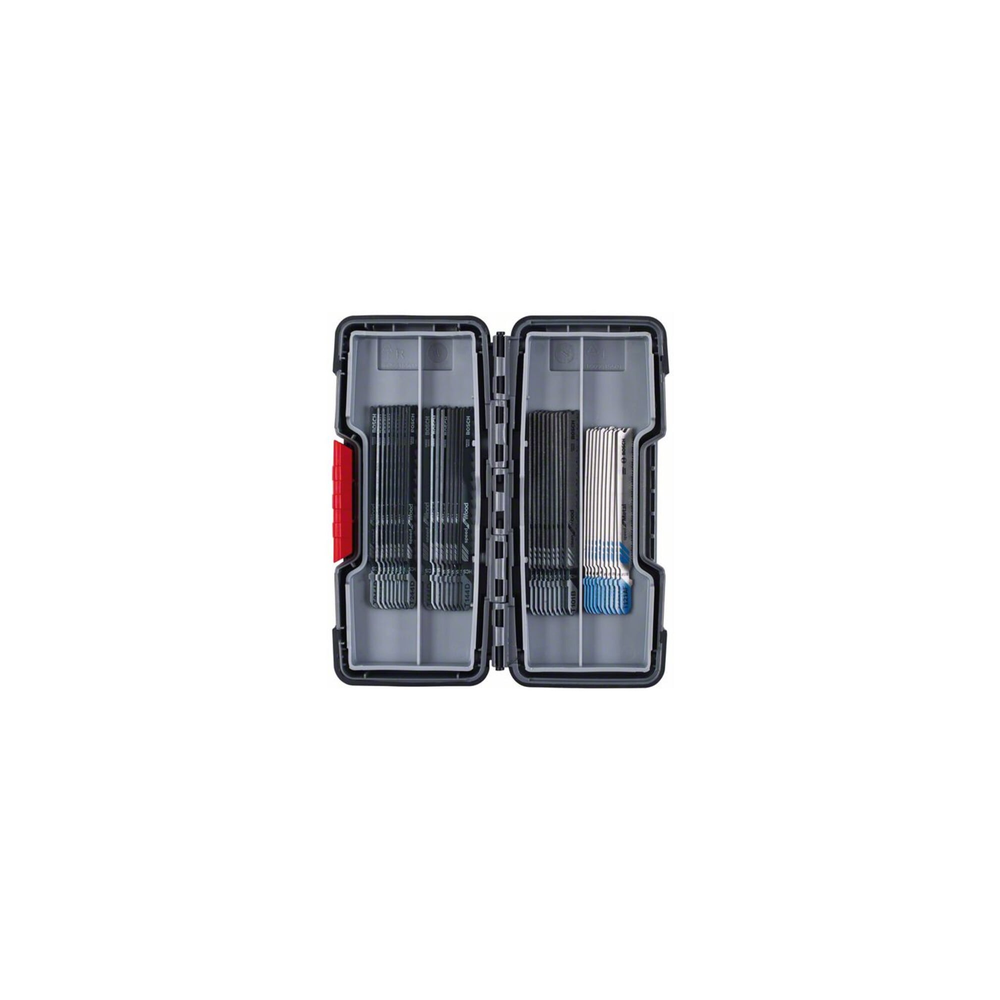 BOSCH Stichsägeblatt-Set Wood and Metal, Einnockenschaft, 40-teilig, für Holz und Metall, 3165140105826