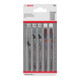 Bosch Stichsägeblatt-Set Wood and Plastics 5-teilig Einnockenschaft-1