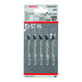 Bosch Stichsägeblatt T 101 AOF VE à 5 Stück Special for Laminate