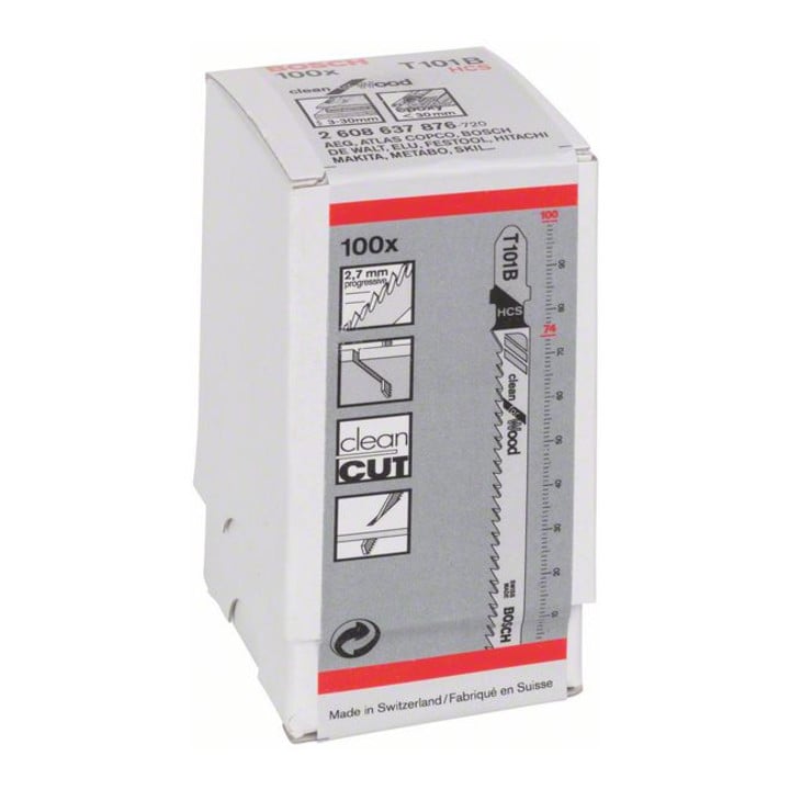 Bosch Stichsägeblatt T 101 B, Clean for Wood
