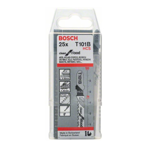 Bosch Stichsägeblatt T 101 B, Clean for Wood