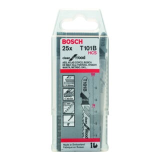 Bosch Stichsägeblatt T 101 B VE à 25 Stück Clean for Wood