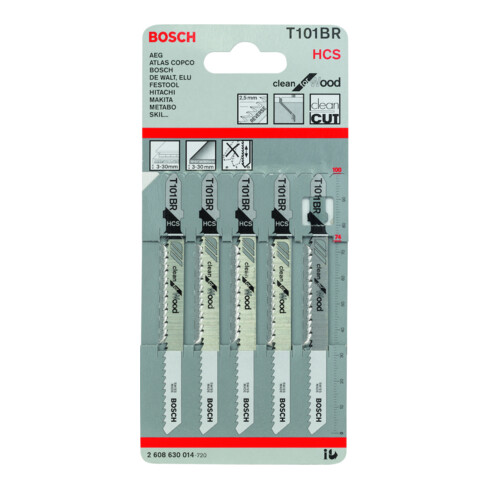Bosch Stichsägeblatt T 101 BR, Clean for Wood