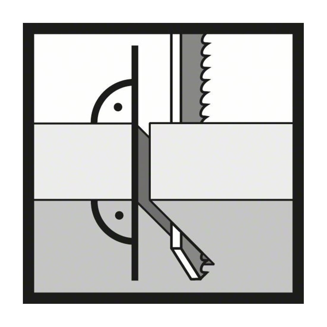 Bosch Stichsägeblatt T 1013 AWP VE à 3 Stück Precision f SoftMaterial