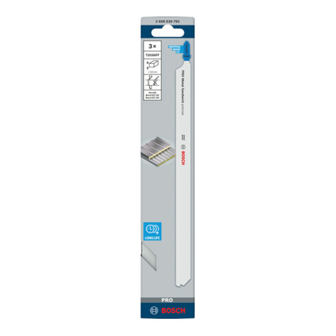 Bosch Stichsägeblatt T 1018 AFP, Precision for Metal-Sandwich