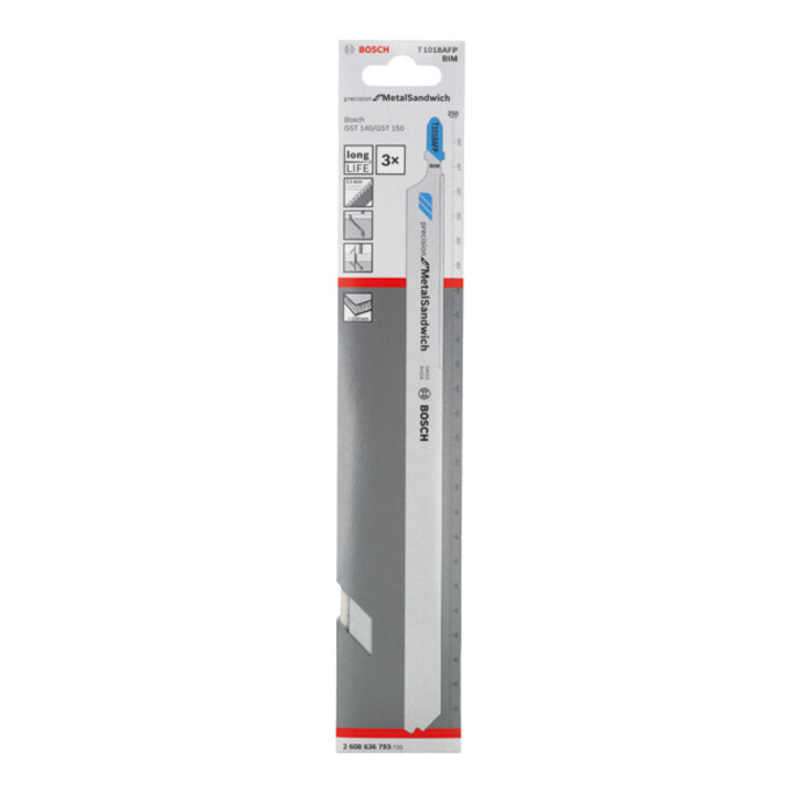 Bosch Stichsägeblatt T 1018 AFP, Precision for Metal-Sandwich