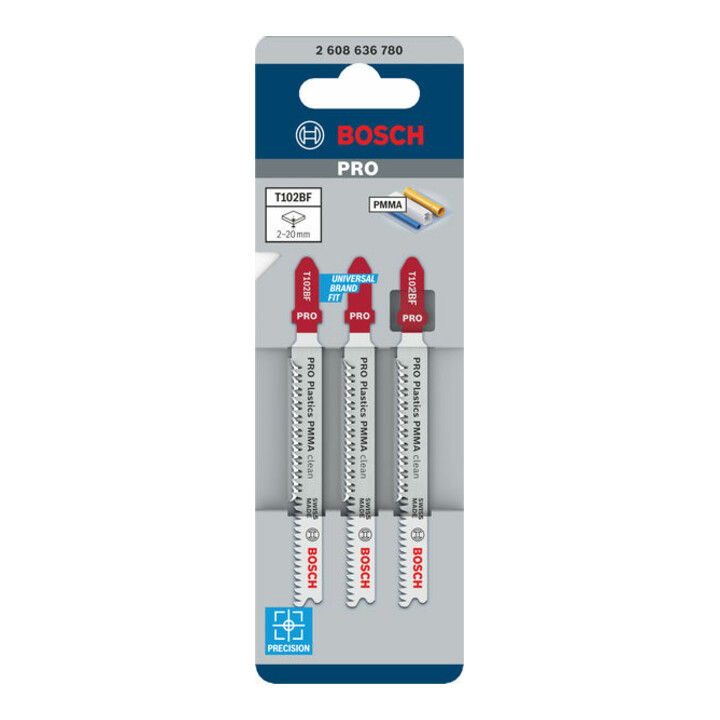Bosch Stichsägeblatt T 102 BF, Clean for PMMA