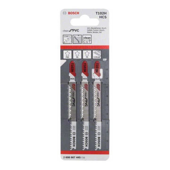 Bosch Stichsägeblatt T 102 H Clean for PVC