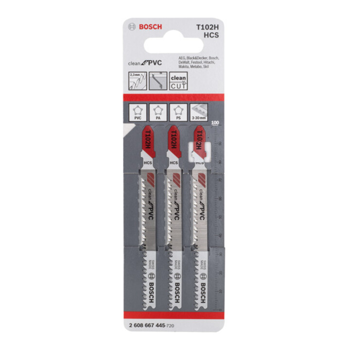 Bosch Stichsägeblatt T 102 H Clean for PVC