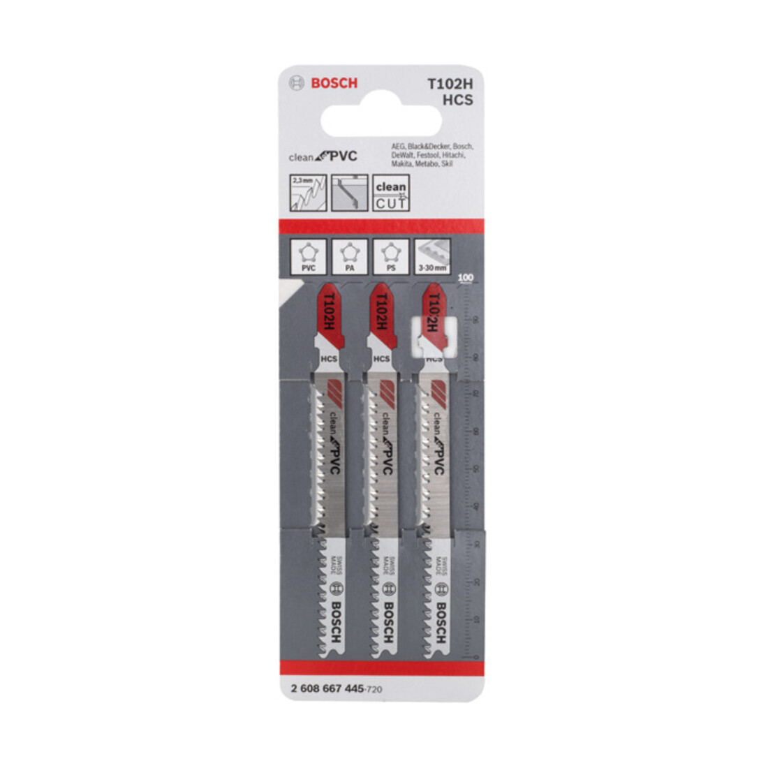 Bosch Stichsägeblatt T 102 H Clean for PVC
