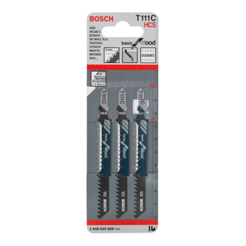 Bosch Stichsägeblatt T 111 C, Basic for Wood