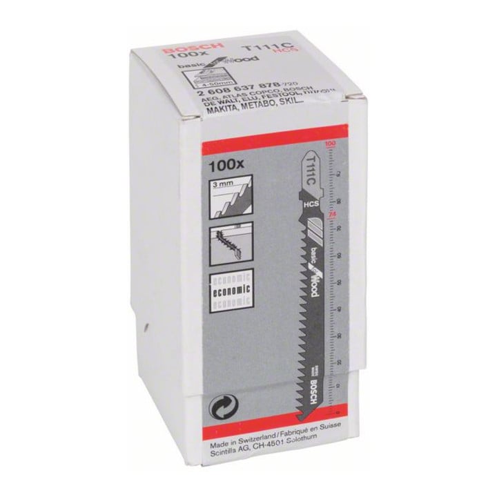 Bosch Stichsägeblatt T 111 C, Basic for Wood