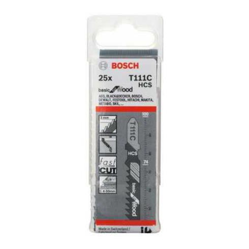Bosch Stichsägeblatt T 111 C, Basic for Wood 