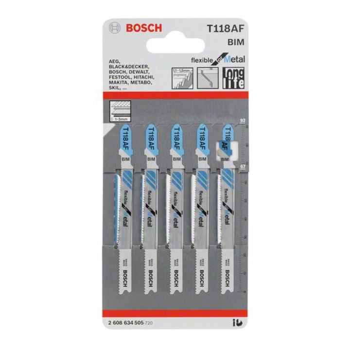 Bosch Stichsägeblatt T 118 AF, Flexible for Metal