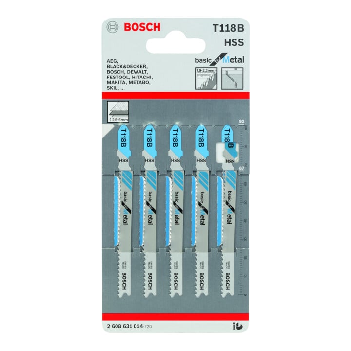 Bosch Stichsägeblatt T 118 B VE à 5 Stück Basic for Metal