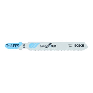 Bosch Stichsägeblatt T 118 EFS VE à 5 Stück Basic for Stainless Steel