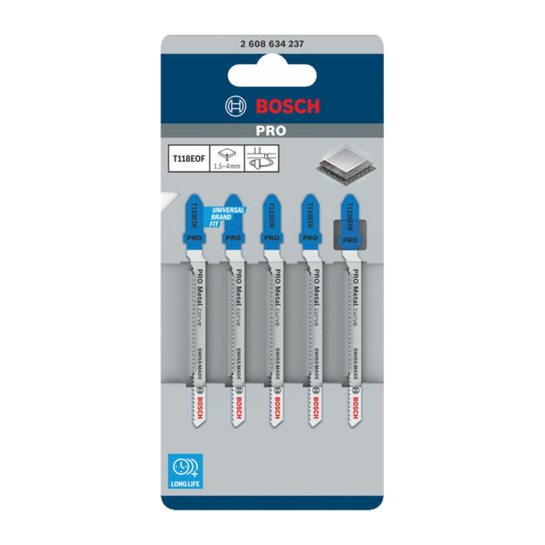 Bosch Stichsägeblatt T 118 EOF, Flexible for Metal