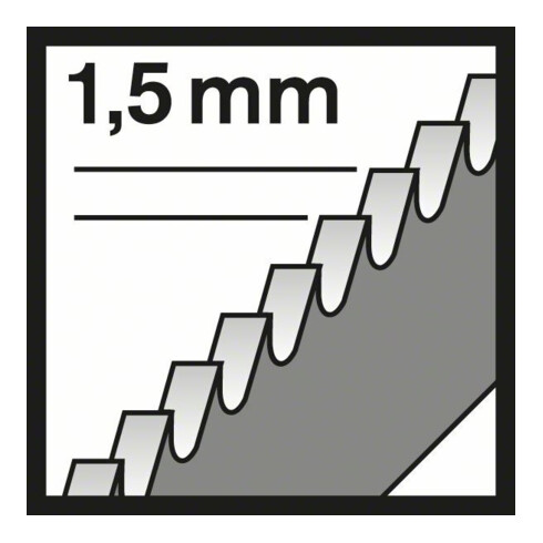 Bosch Stichsägeblatt T 118 EOF VE à 5 Stück Flexible for Metal