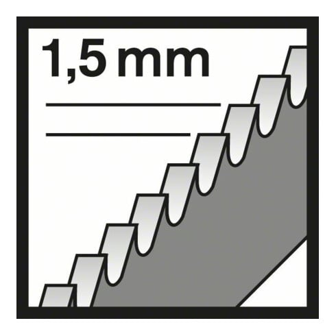Bosch Stichsägeblatt T 118 EOF VE à 5 Stück Flexible for Metal