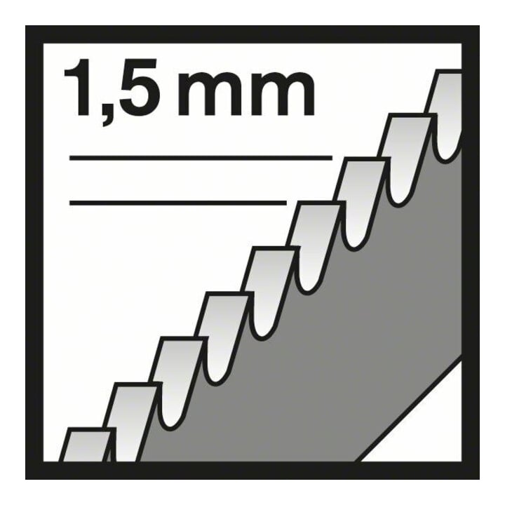 Bosch Stichsägeblatt T 118 EOF VE à 5 Stück Flexible for Metal