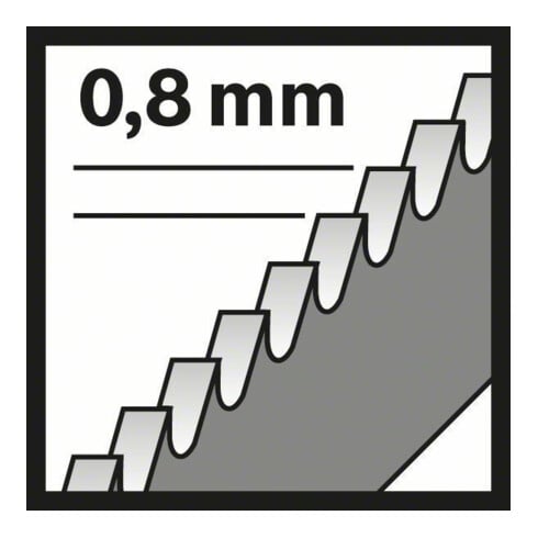 Bosch Stichsägeblatt T 118 GFS VE à 5 Stück Basic for Stainless Steel
