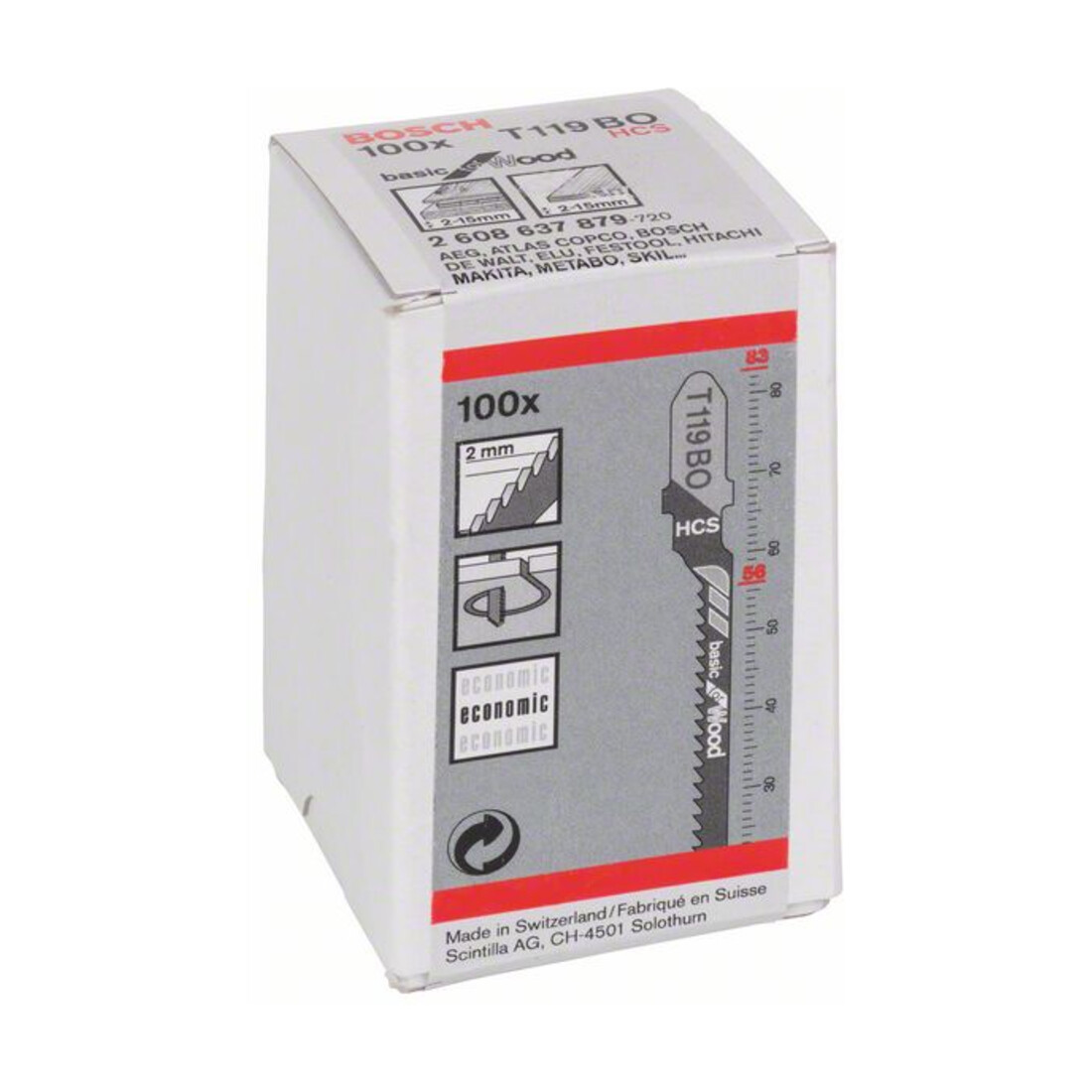 Bosch Stichsägeblatt T 119 BO, Basic for Wood