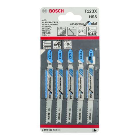 Bosch Stichsägeblatt T 123 XF, Progressor for Metal