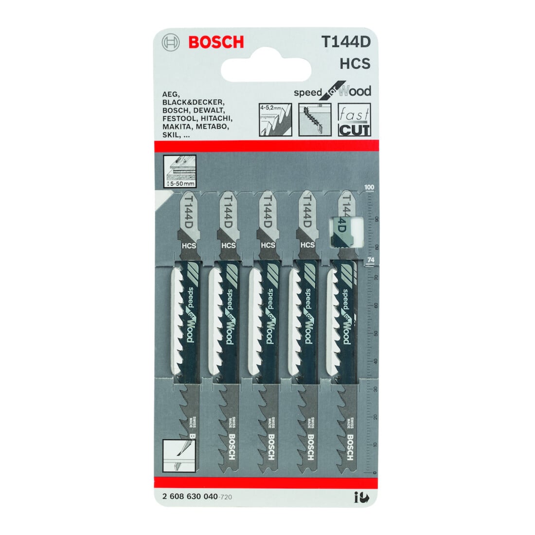 Bosch Stichsägeblatt T 144 D, Speed for Wood