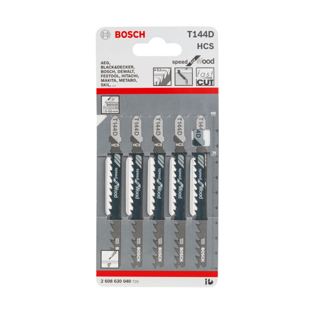 Bosch Stichsägeblatt T 144 D, Speed for Wood