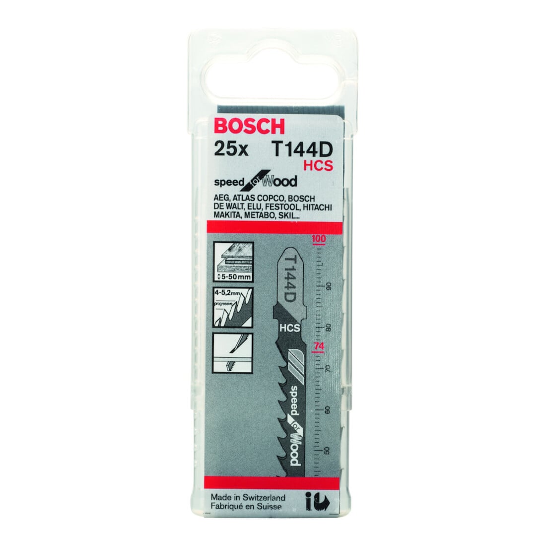 Bosch Stichsägeblatt T 144 D VE à 25 Stück Speed for Wood