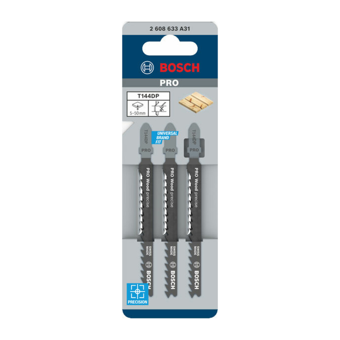 Bosch Stichsägeblatt T 144 DP, Precision for Wood