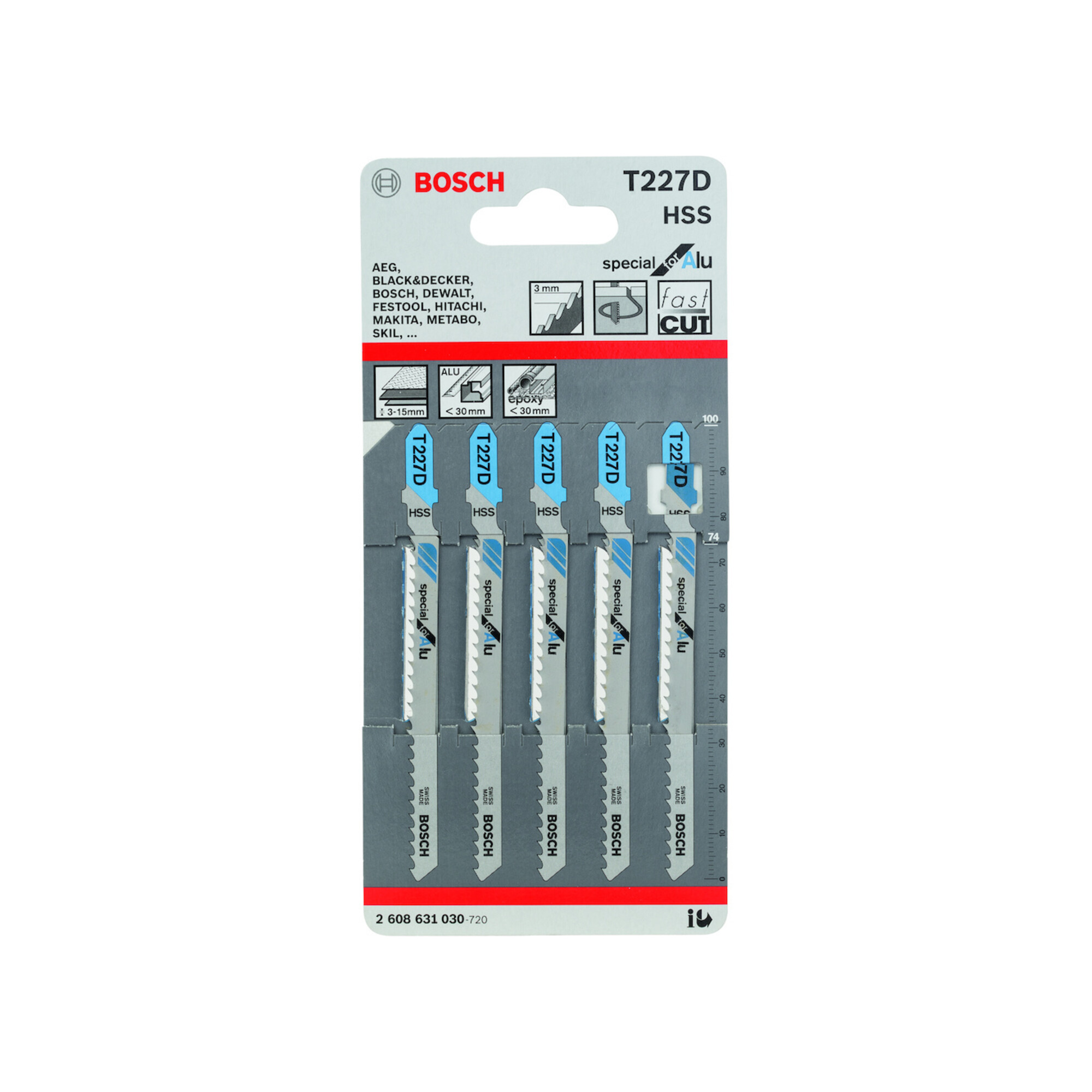 Bosch Stichsägeblatt T 227 D, Special for Alu