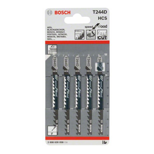 Bosch Stichsägeblatt T 244 D, Speed for Wood