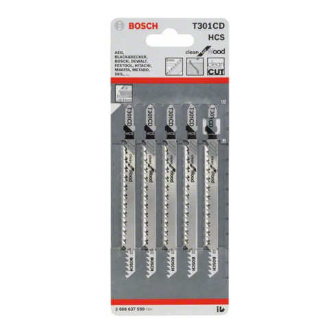 Bosch Stichsägeblatt T 301 CD, Clean for Wood